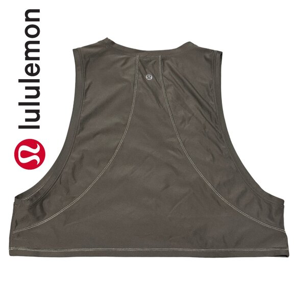 EUC Lululemon Grey Muscle Love Cropped Tank Size 6? - Picture 1 of 6